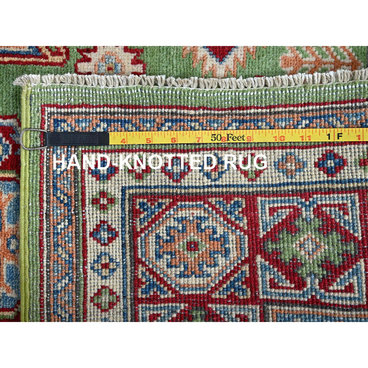 5'4" x 6'8" New Hand Knotted Green Wool Rectangle Oriental Rug - MOA102327