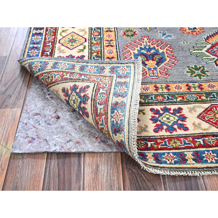 5'1" x 6'9" New Hand Knotted Grey Wool Rectangle Oriental Rug - MOA102328