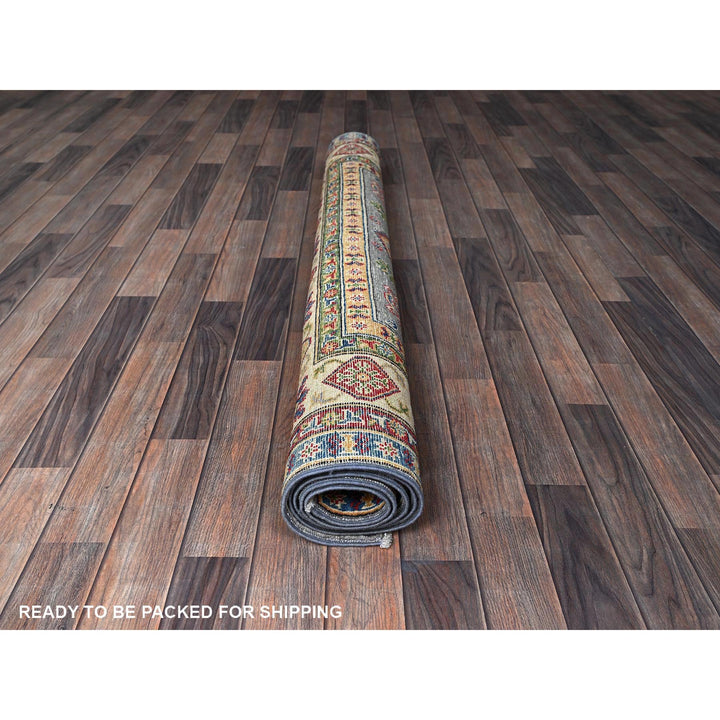 5'1" x 6'9" New Hand Knotted Grey Wool Rectangle Oriental Rug - MOA102328