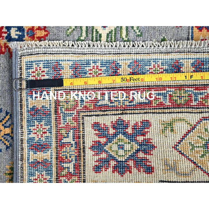 5'1" x 6'9" New Hand Knotted Grey Wool Rectangle Oriental Rug - MOA102328