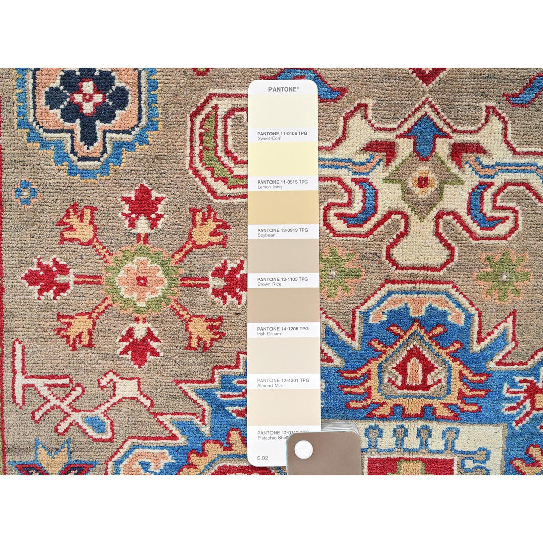 4'11" x 6'9" New Hand Knotted Brown Wool Rectangle Oriental Rug - MOA102329