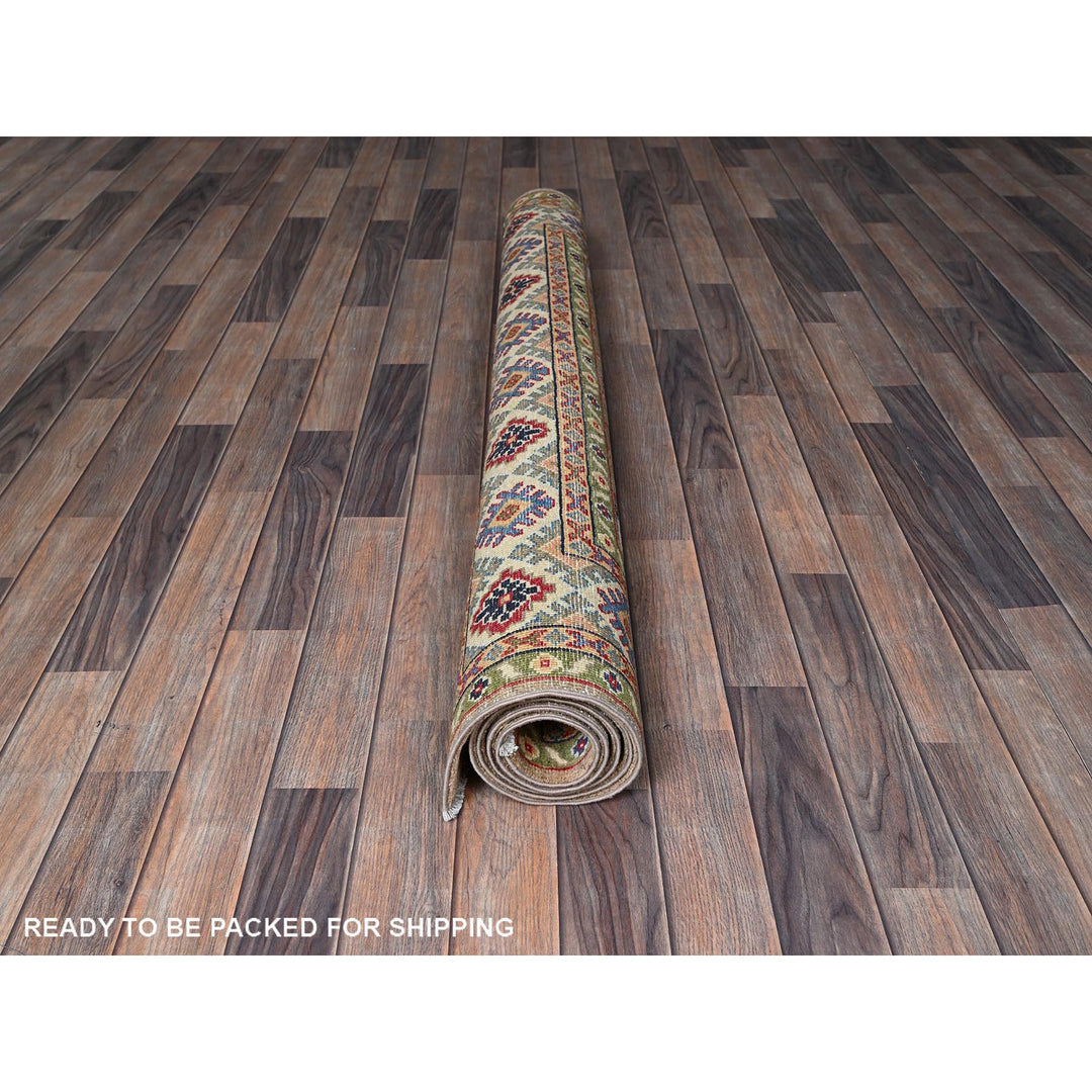 4'11" x 6'9" New Hand Knotted Brown Wool Rectangle Oriental Rug - MOA102329