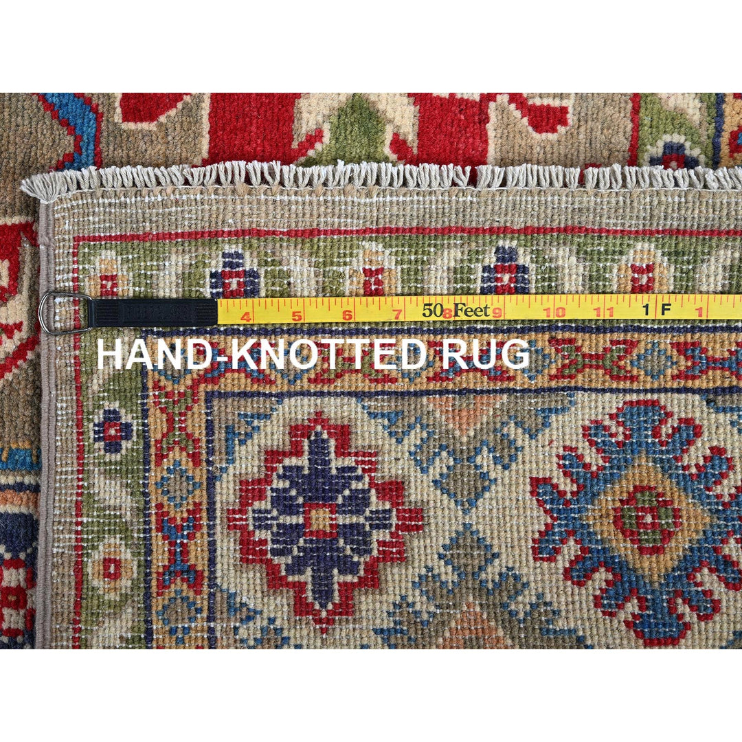 4'11" x 6'9" New Hand Knotted Brown Wool Rectangle Oriental Rug - MOA102329