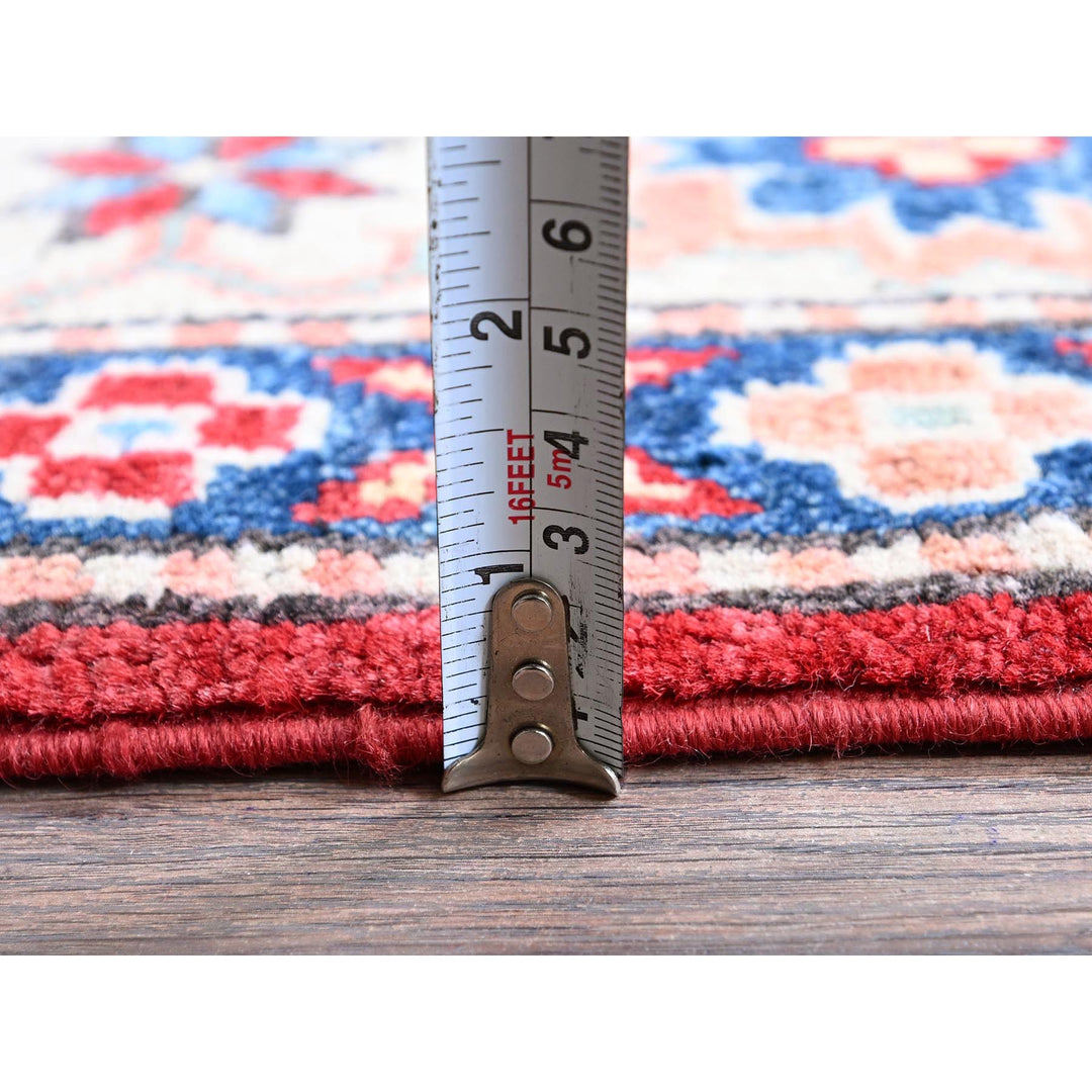 4'10" x 7'0" New Hand Knotted Red Wool Rectangle Oriental Rug - MOA102330