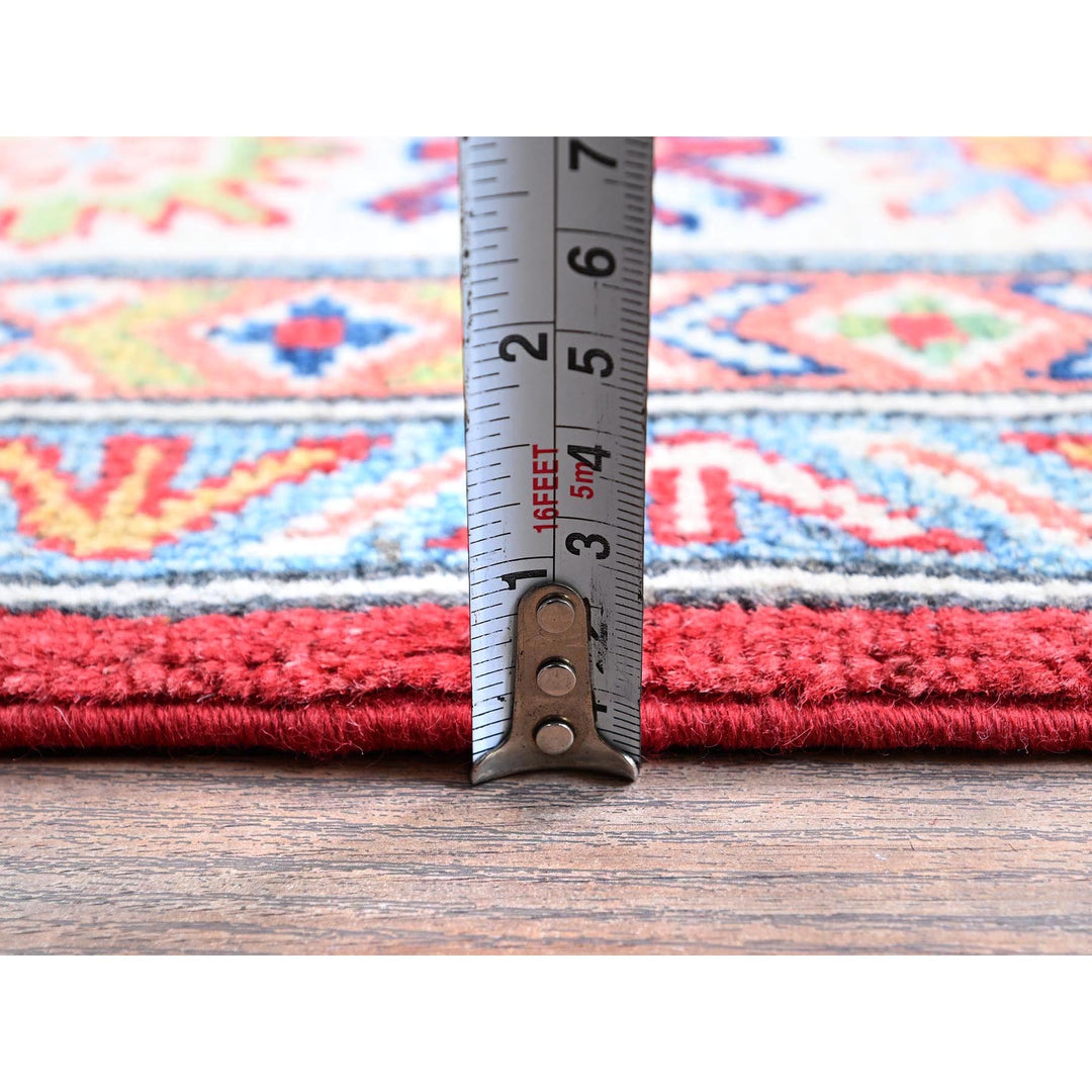 4'10" x 6'11" New Hand Knotted Red Wool Rectangle Oriental Rug - MOA102333