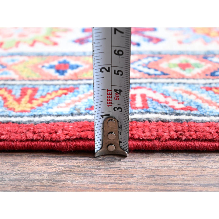 4'10" x 6'11" New Hand Knotted Red Wool Rectangle Oriental Rug - MOA102333