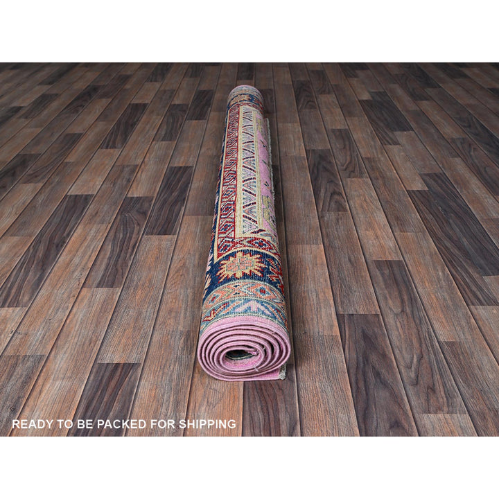 4'11" x 6'7" New Hand Knotted Pink Wool Rectangle Oriental Rug - MOA102334