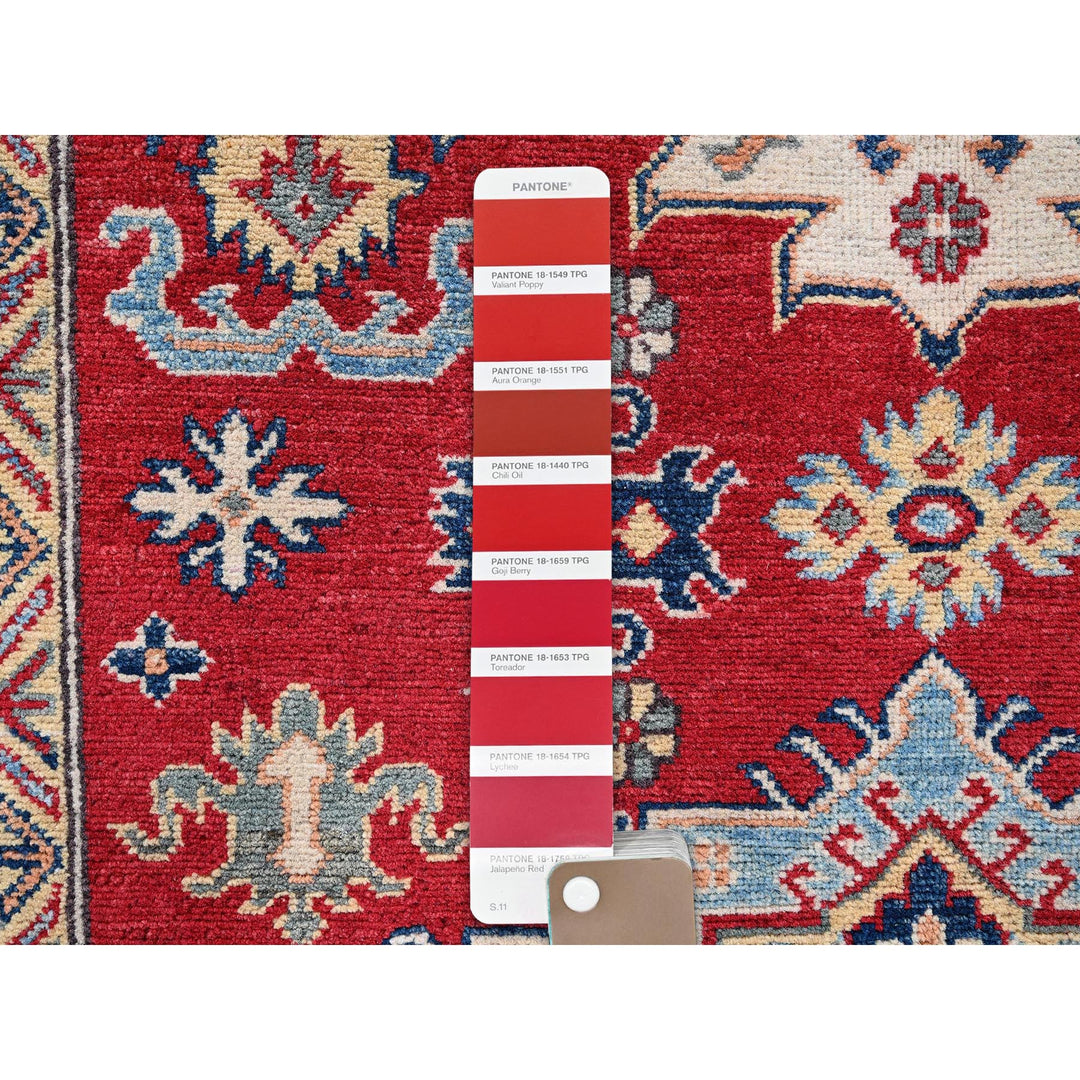 4'9" x 7'1" New Hand Knotted Red Wool Rectangle Oriental Rug - MOA102335