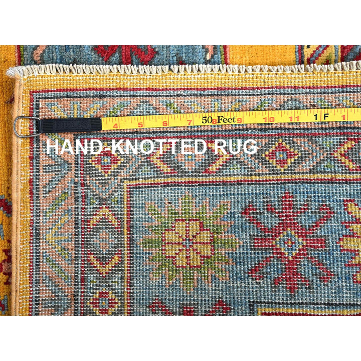 5'2" x 6'7" New Hand Knotted Yellow Wool Rectangle Oriental Rug - MOA102336