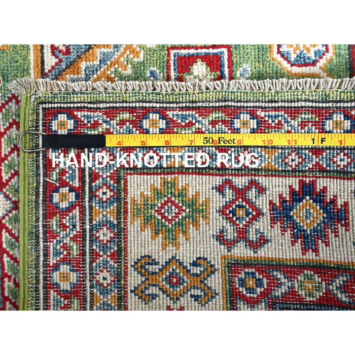 3'4" x 5'0" New Hand Knotted Green Wool Rectangle Oriental Rug - MOA102339