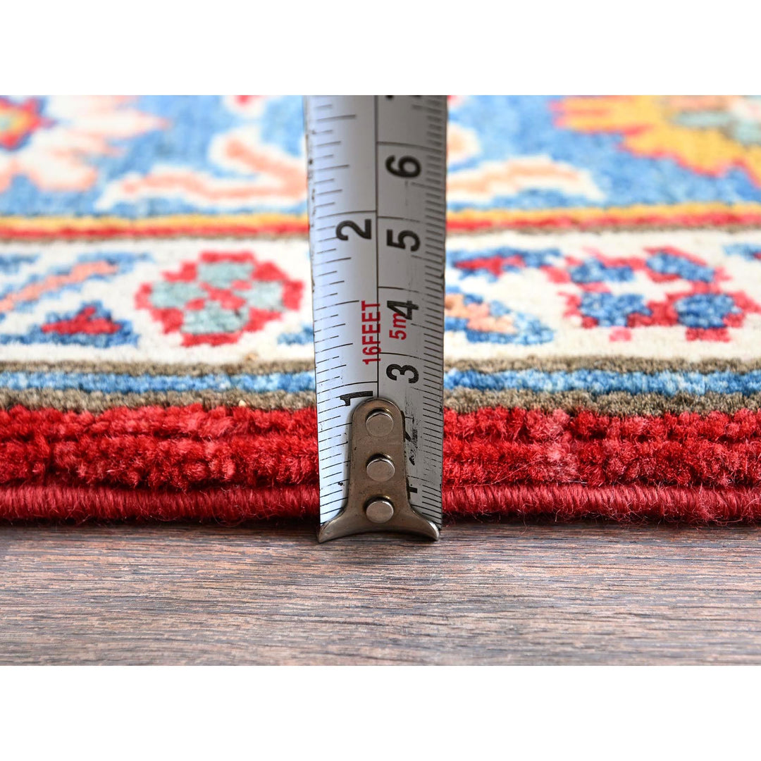 3'8" x 4'10" New Hand Knotted Red Wool Rectangle Oriental Rug - MOA102341