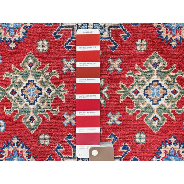 3'1" x 4'10" New Hand Knotted Red Wool Rectangle Oriental Rug - MOA102342