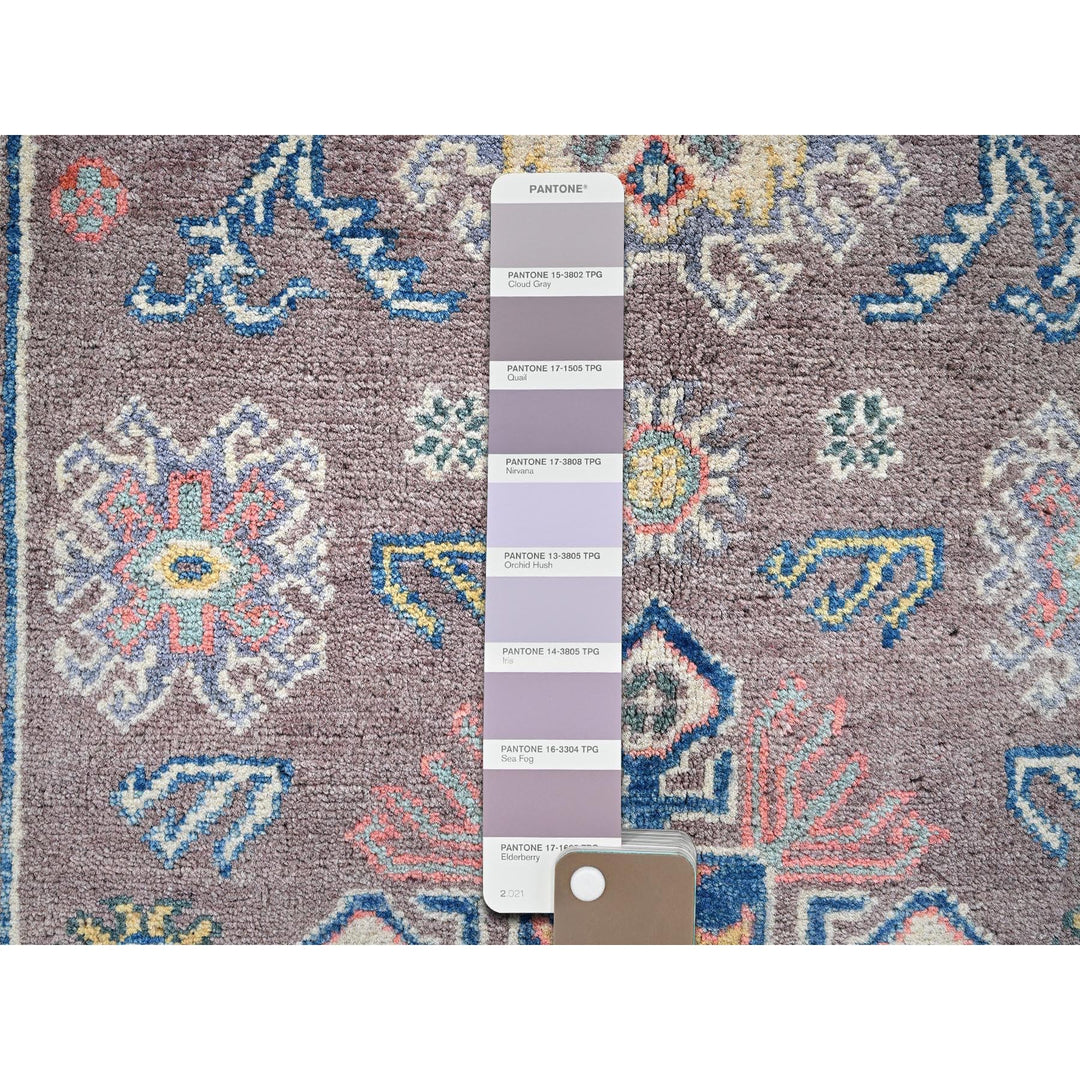 3'3" x 4'11" New Hand Knotted Purple Wool Rectangle Oriental Rug - MOA102343