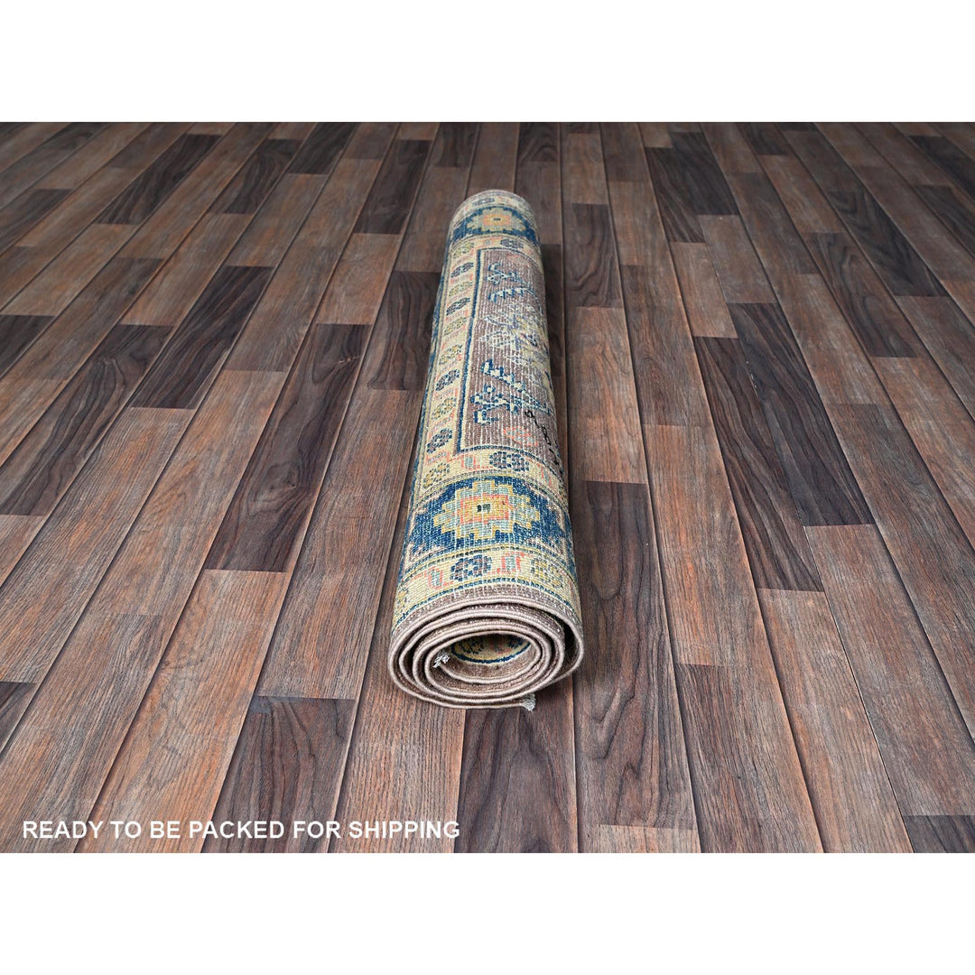 3'3" x 4'11" New Hand Knotted Purple Wool Rectangle Oriental Rug - MOA102343