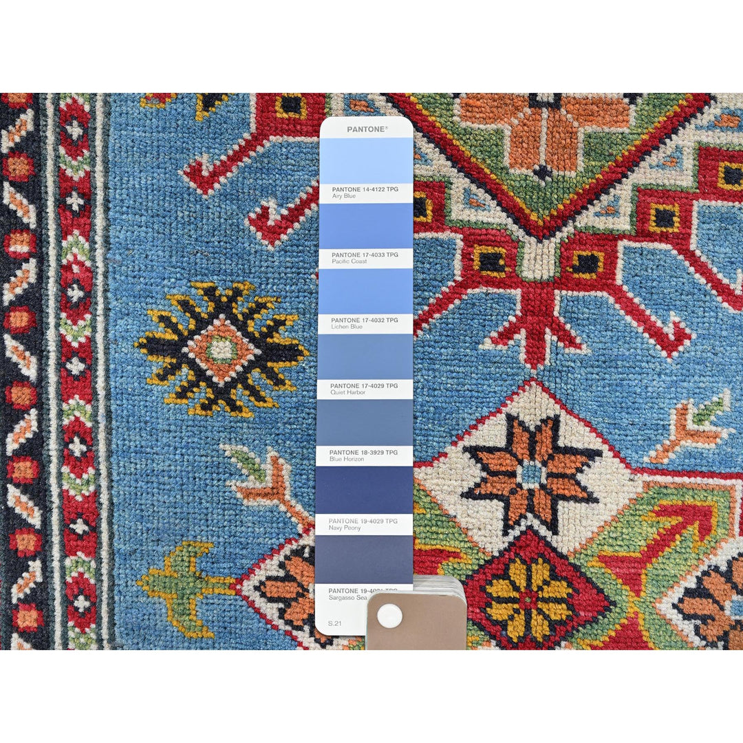 3'4" x 4'10" New Hand Knotted Blue Wool Rectangle Oriental Rug - MOA102344