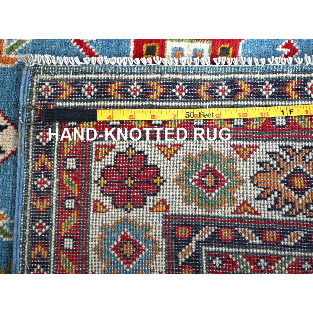 3'4" x 4'10" New Hand Knotted Blue Wool Rectangle Oriental Rug - MOA102344