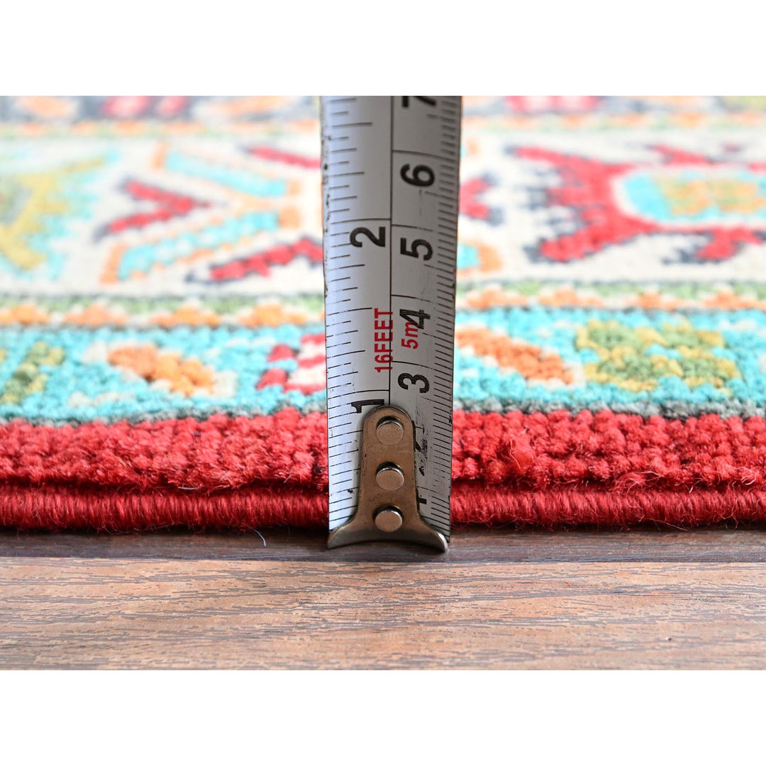 3'4" x 4'11" New Hand Knotted Red Wool Rectangle Oriental Rug - MOA102345