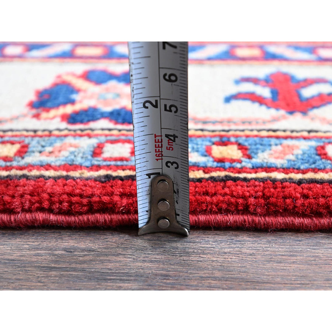 3'5" x 5'0" New Hand Knotted Red Wool Rectangle Oriental Rug - MOA102346