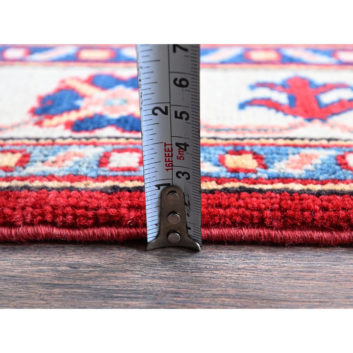 3'5" x 5'0" New Hand Knotted Red Wool Rectangle Oriental Rug - MOA102346