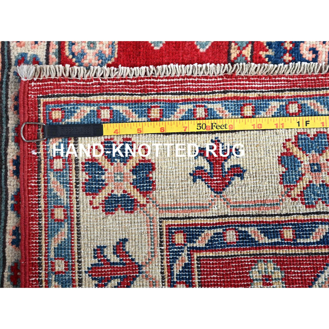 3'5" x 5'0" New Hand Knotted Red Wool Rectangle Oriental Rug - MOA102346