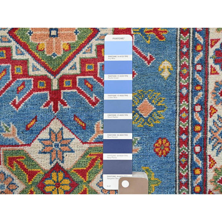 3'4" x 4'11" New Hand Knotted Blue Wool Rectangle Oriental Rug - MOA102347