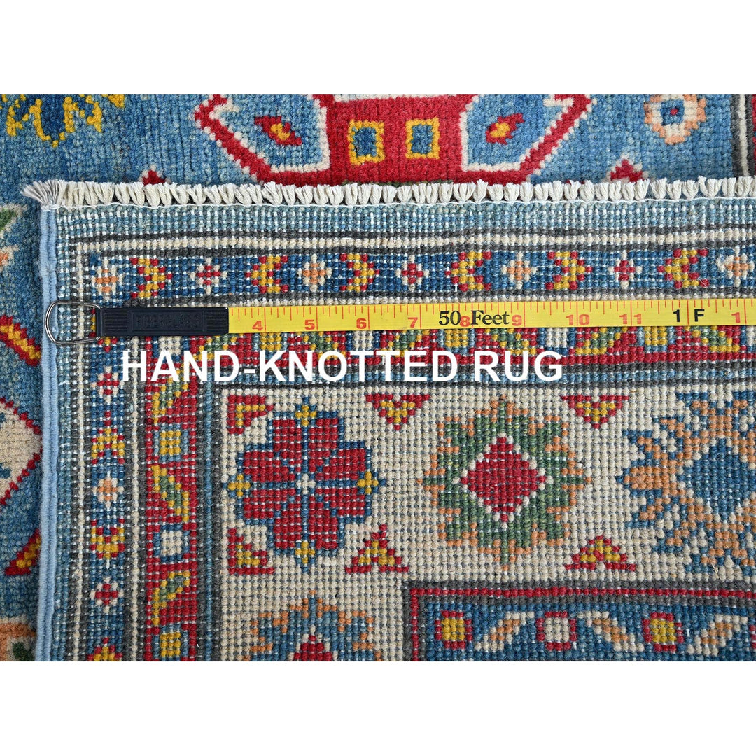 3'4" x 4'11" New Hand Knotted Blue Wool Rectangle Oriental Rug - MOA102347