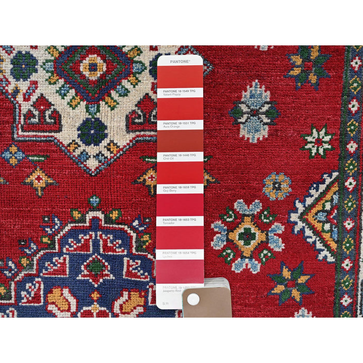 3'3" x 4'9" New Hand Knotted Red Wool Rectangle Oriental Rug - MOA102348