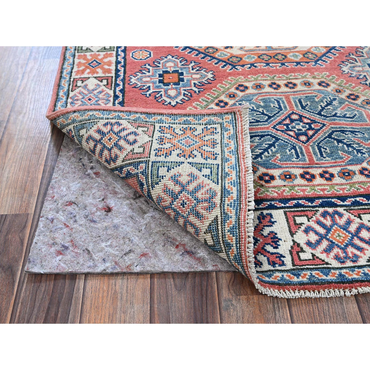 3'4" x 4'11" New Hand Knotted Pink Wool Rectangle Oriental Rug - MOA102350