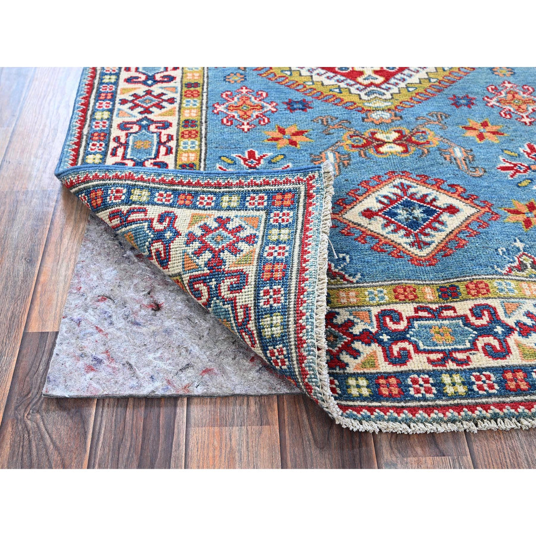 3'4" x 4'11" New Hand Knotted Blue Wool Rectangle Oriental Rug - MOA102351