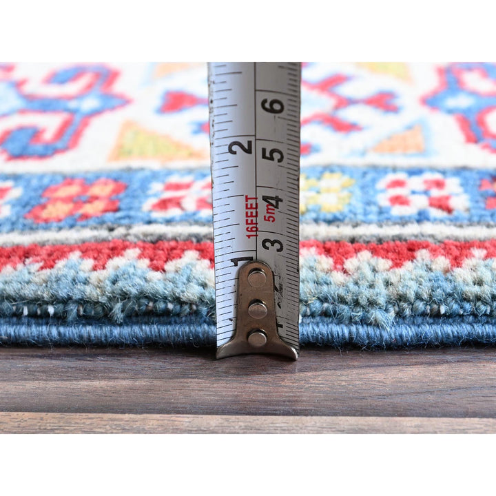 3'4" x 4'11" New Hand Knotted Blue Wool Rectangle Oriental Rug - MOA102351