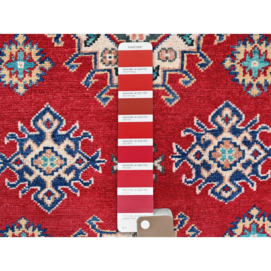 3'8" x 4'11" New Hand Knotted Red Wool Rectangle Oriental Rug - MOA102352
