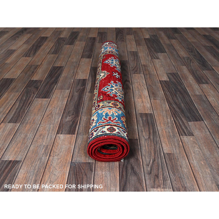 3'8" x 4'11" New Hand Knotted Red Wool Rectangle Oriental Rug - MOA102352