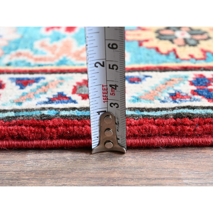 3'8" x 4'11" New Hand Knotted Red Wool Rectangle Oriental Rug - MOA102352