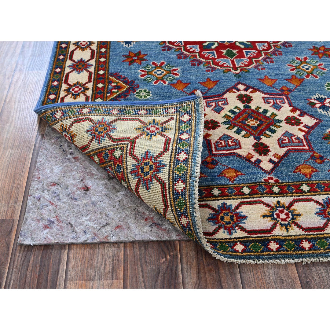 3'3" x 4'10" New Hand Knotted Blue Wool Rectangle Oriental Rug - MOA102353