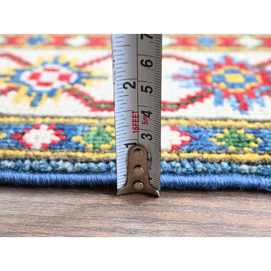 3'3" x 4'10" New Hand Knotted Blue Wool Rectangle Oriental Rug - MOA102353