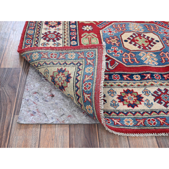 4'0" x 5'8" New Hand Knotted Red Wool Rectangle Oriental Rug - MOA102354