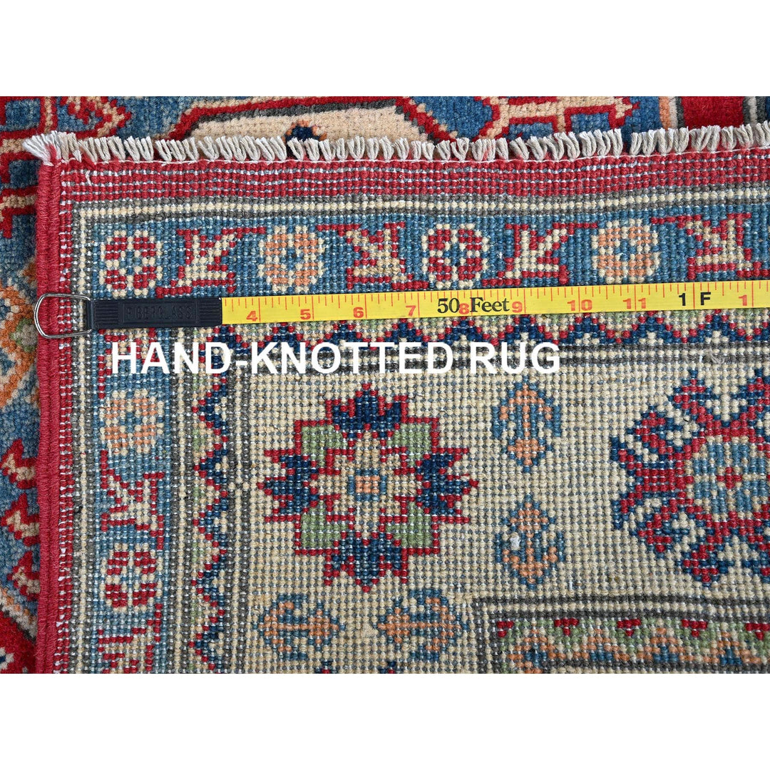 4'0" x 5'8" New Hand Knotted Red Wool Rectangle Oriental Rug - MOA102354