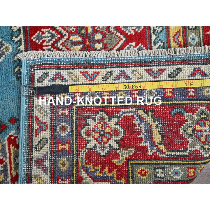 4'1" x 5'10" New Hand Knotted Blue Wool Rectangle Oriental Rug - MOA102356