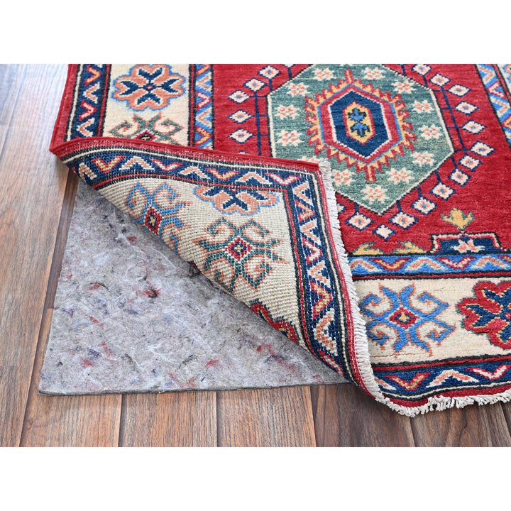 2'9" x 12'10" New Hand Knotted Red Wool Runner Oriental Rug - MOA102474