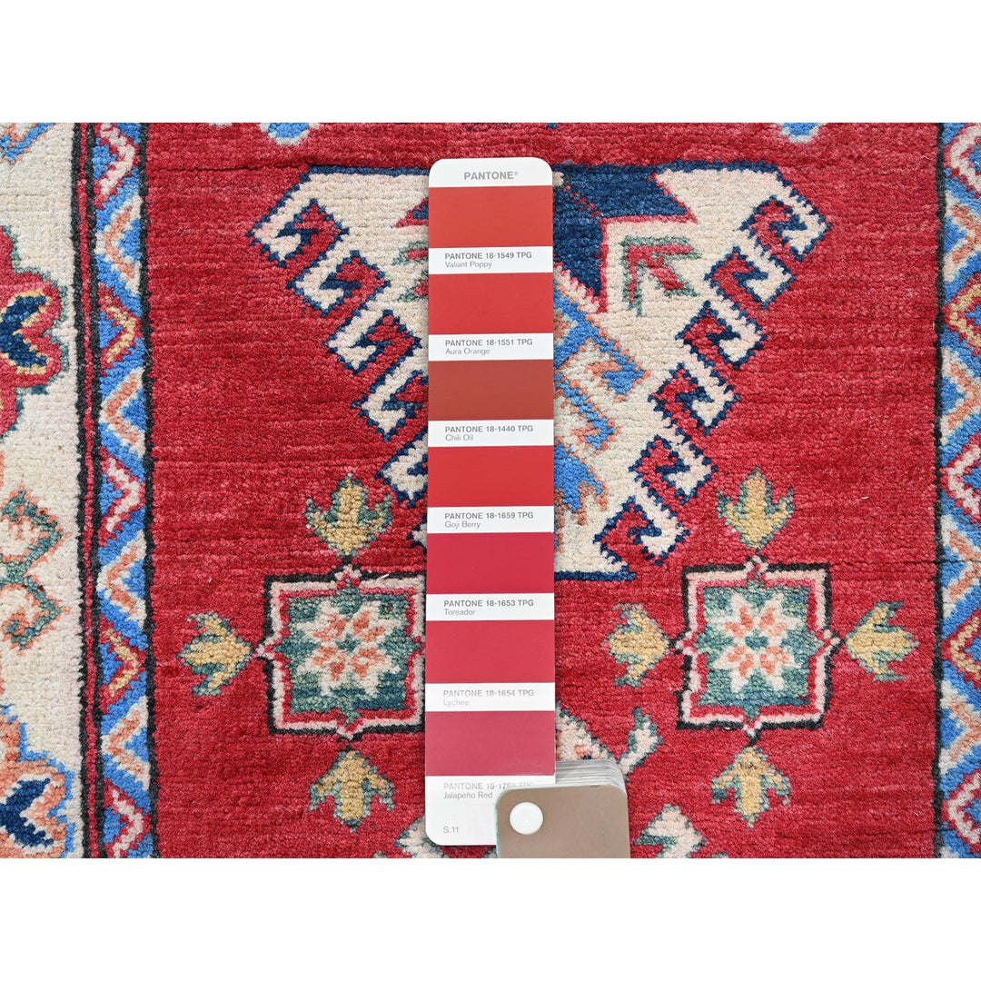 2'9" x 12'10" New Hand Knotted Red Wool Runner Oriental Rug - MOA102474