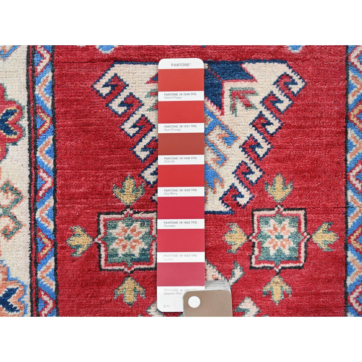 2'9" x 12'10" New Hand Knotted Red Wool Runner Oriental Rug - MOA102474