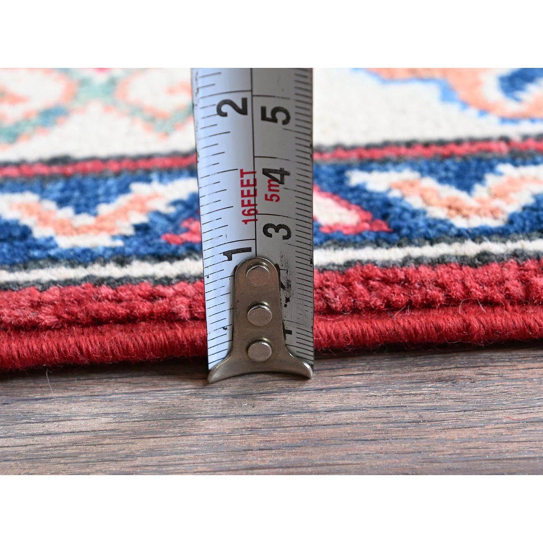 2'9" x 12'10" New Hand Knotted Red Wool Runner Oriental Rug - MOA102474