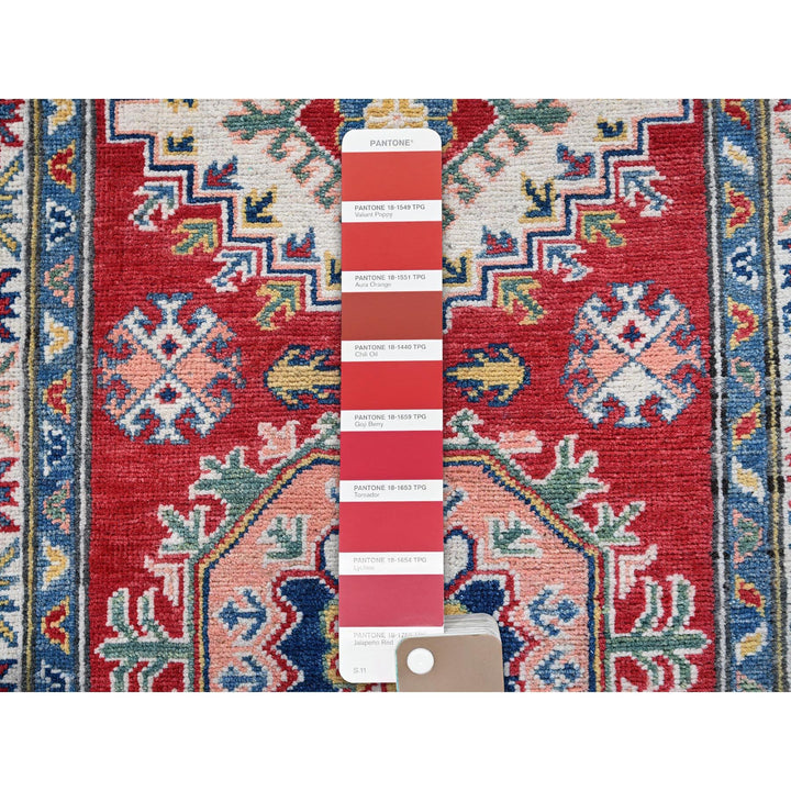 2'7" x 12'7" New Hand Knotted Red Wool Runner Oriental Rug - MOA102479