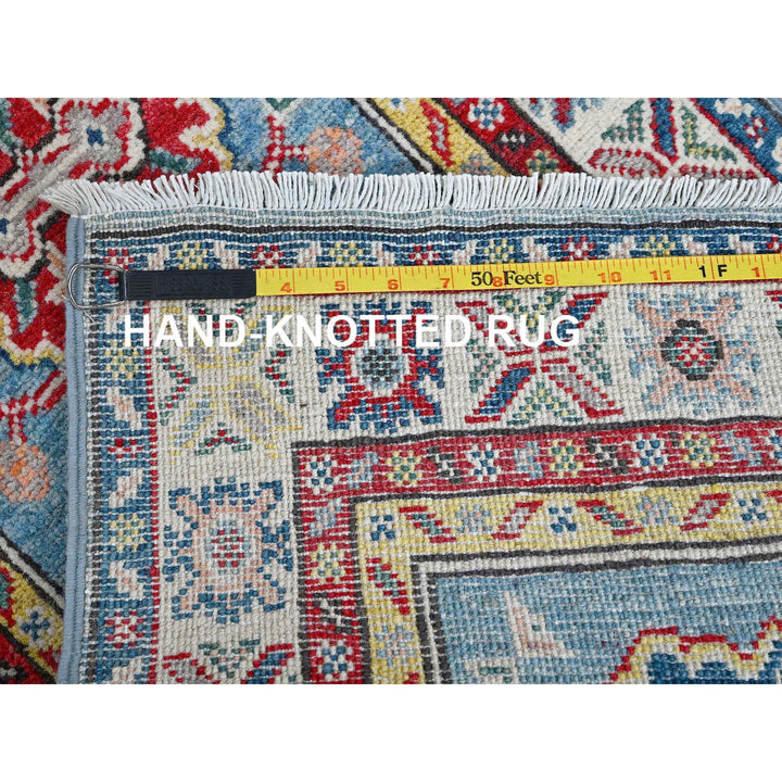 1'11" x 6'6" New Hand Knotted Blue Wool Runner Oriental Rug - MOA102484