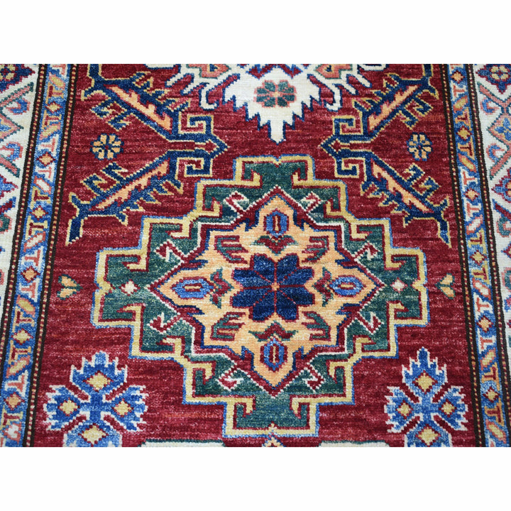 2'10" x 20'1" New Hand Knotted Red Wool Runner Oriental Rug - MOA10250065