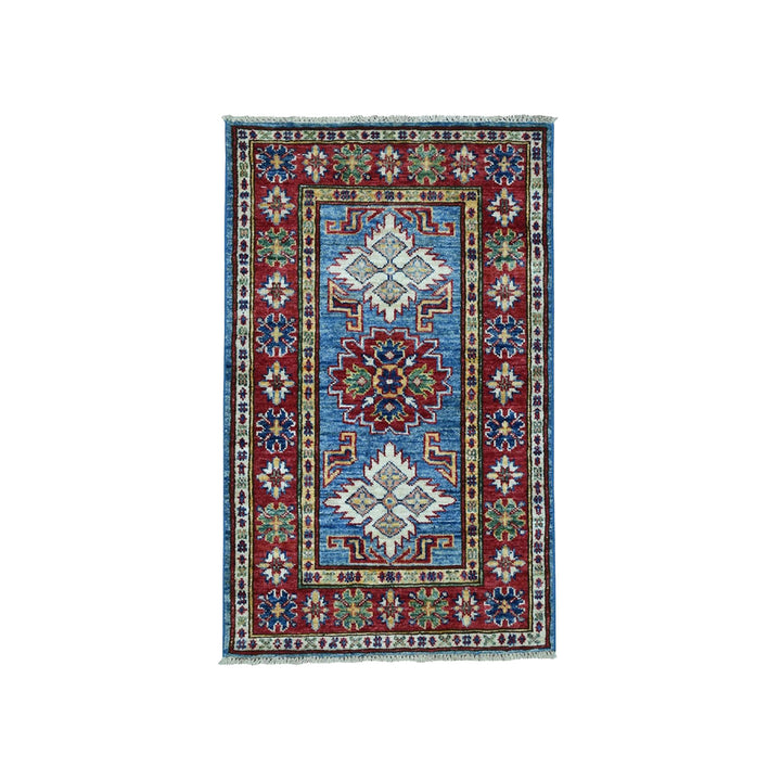 2'0" x 3'0" New Hand Knotted Blue Wool Rectangle Oriental Rug - MOA10250079