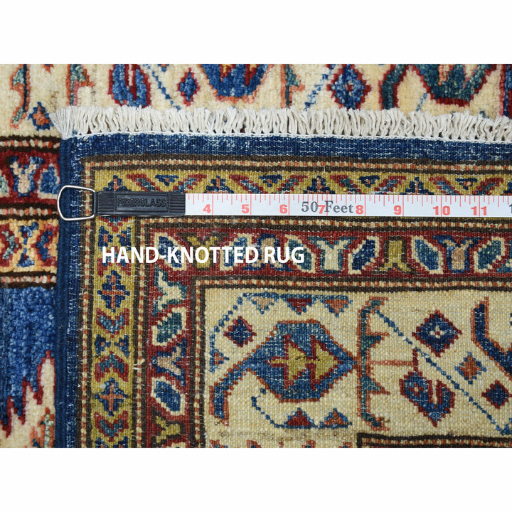 2'10" x 4'2" New Hand Knotted Blue Wool Rectangle Oriental Rug - MOA10250105