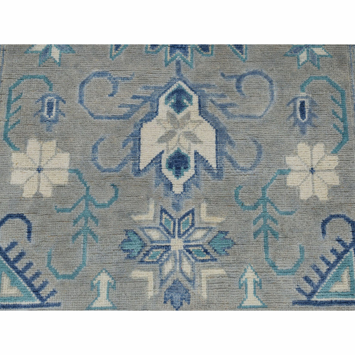 3'2" x 5'0" New Hand Knotted Grey Wool Rectangle Oriental Rug - MOA10250222
