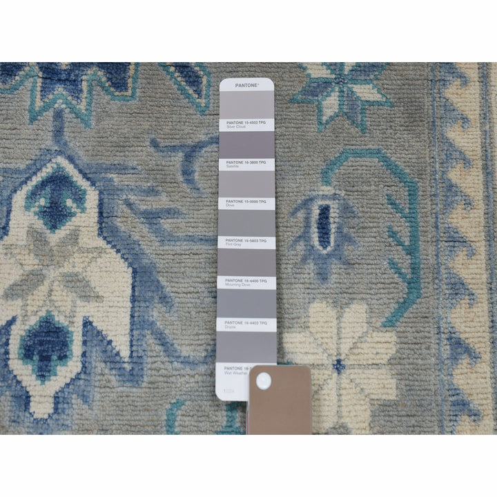 3'2" x 5'0" New Hand Knotted Grey Wool Rectangle Oriental Rug - MOA10250222