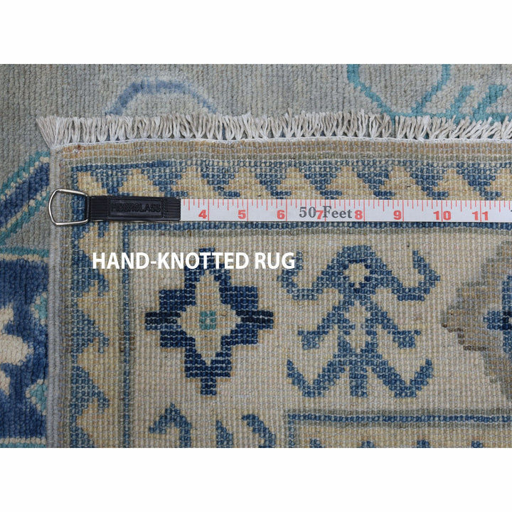 3'2" x 5'0" New Hand Knotted Grey Wool Rectangle Oriental Rug - MOA10250222